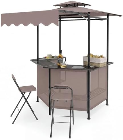 Tangkula 3 Piece Patio Bar Set by TANGKULA