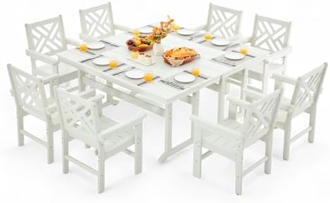 10 Piece HDPE Outdoor Dining Set by Unknown