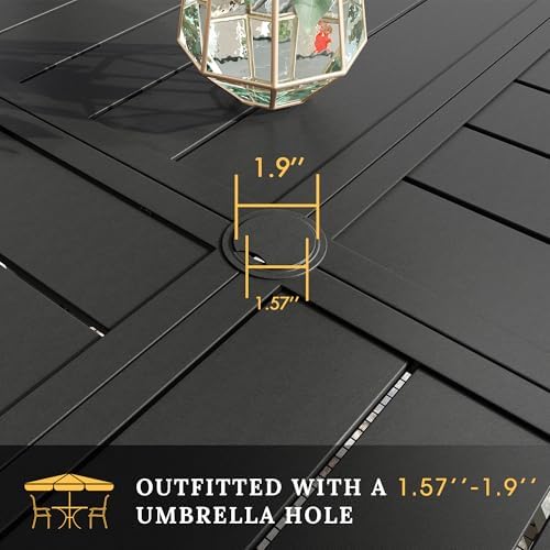 VICLLAX Round Patio Table with Adjustable Umbrella Hole - Image 5