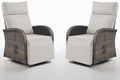Dual-Adjust Outdoor Swivel Recliner Chair – Reclining Patio Chair by Belord