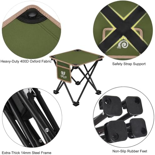 Opliy Camping Stool 2 Pack, Portable Folding Stool - Image 5
