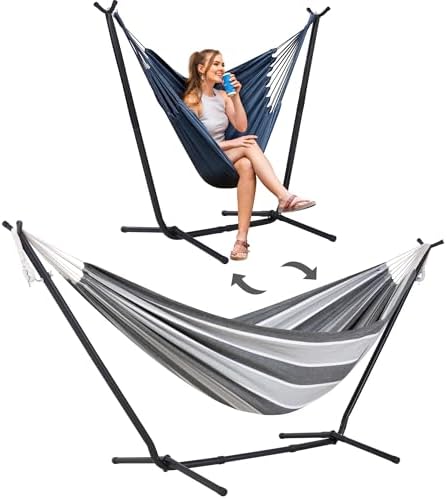 2-in-1 Convertible Backyard Fabric Hammock by SUNCREAT