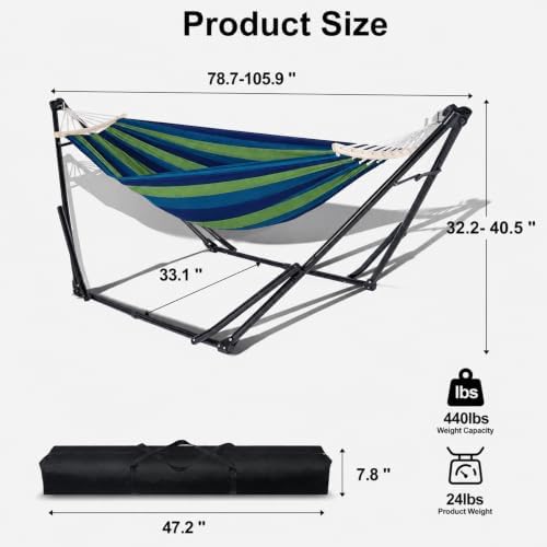 2-in-1 Hammock Chair with Stand, Portable Hammock - Image 2