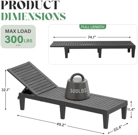 HDPE Outdoor Pool Lounge Chairs - Image 3
