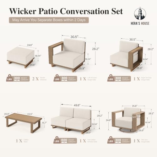 7-Piece Patio Sectional Furniture Set - Image 6