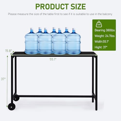 Outvita Outdoor Bar Table with Wheel - Image 3