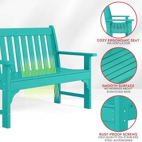Garden Bench, Farmhouse Park Front Porch - Image 5