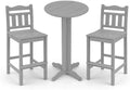 3-Piece Outdoor Bar Set, HDPE Adirondack Chairs & Table by KULAMOONLIFEHOUSE