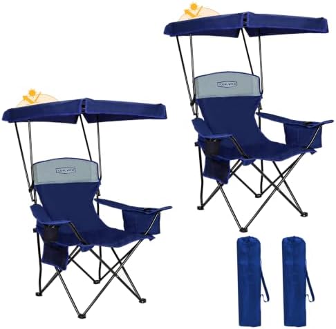 Camping Chair with Canopy, Beach Chair with Shade, Lightweight Oversized by Unknown