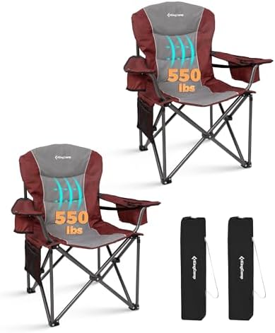 KingCamp Oversized Camping Chairs, 550lb Heavy Duty by KingCamp