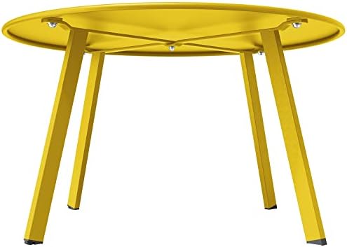 Grand Patio Round Steel Patio Coffee Table, Weather Resistant Outdoor Large - Image 6