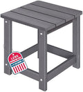 Patio Side Table, Heavy Duty HDPE Outdoor End Table by LZRSPET
