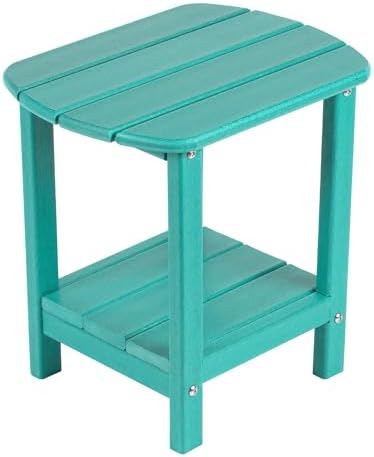 nalone Adirondack Side Table 16.5" Outdoor Side Table HDPE Plastic Double by NALONE