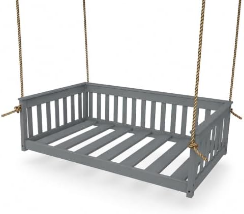 Amish Made Twin Graphite Hanging Daybed, Made in USA by EcommersifyInc