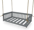 Amish Made Twin Graphite Hanging Daybed, Made in USA by EcommersifyInc