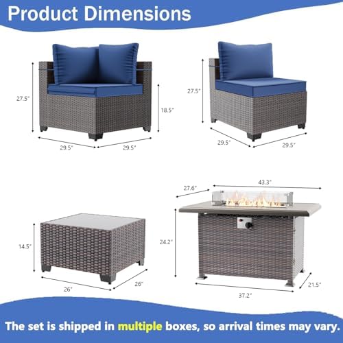 10 Pieces Outdoor Patio Furniture Set, Outdoor Sectional Furniture - Image 6