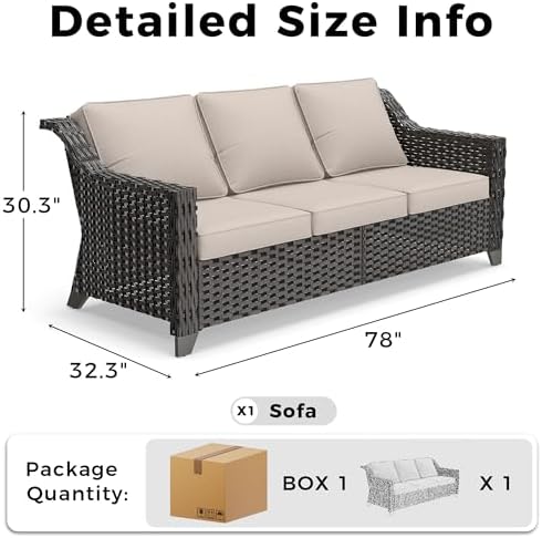 Luxury 3 Seater Outdoor Patio Couch - Image 2