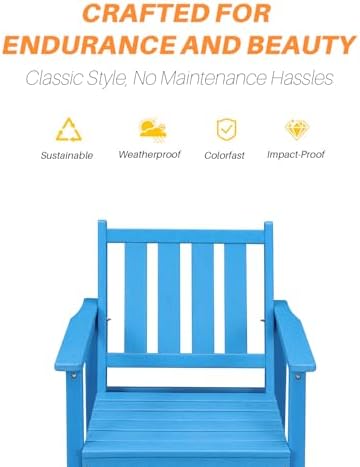HDPE Patio Dining Set, 5-Piece Outdoor Table and Chairs - Image 4
