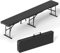 VSOAEIL 6 Foot Folding Bench, 6 FT Foldable Plastic Bench Indoor & Outdoor by Home
