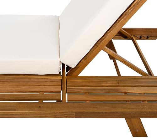 Christopher Knight Home Hamill Acacia Wood Chaise Lounge Chair Outdoor Set of 4 - Image 6