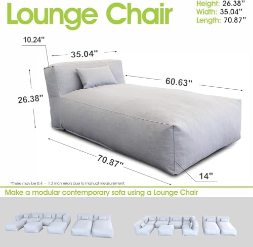 Outdoor Bean Bag Lounger Daybed Lazy Sofa Bed - Image 2