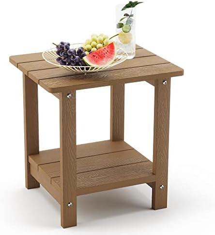 LUE BONA Outdoor Side Table, Small Outdoor Side Table by LUEBONA