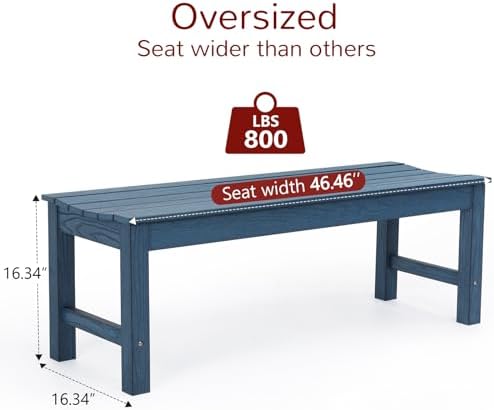 Stoog Backless Outdoor Bench, 2-Person Patio Benches - Image 3
