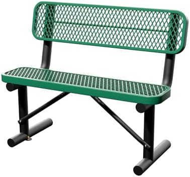 4 Feet Heavy Duty Metal Park Bench by Sunnibety