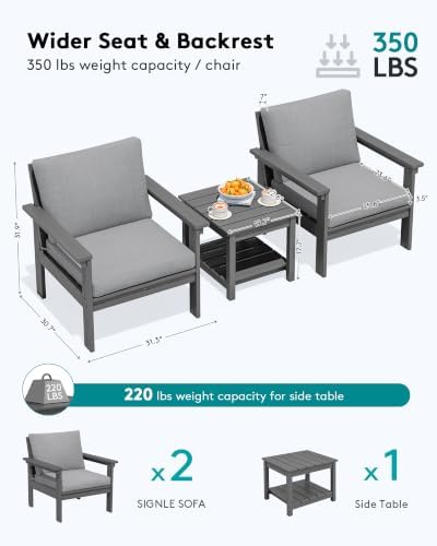 SERWALL HDPE Outdoor Bistro Set - Image 2