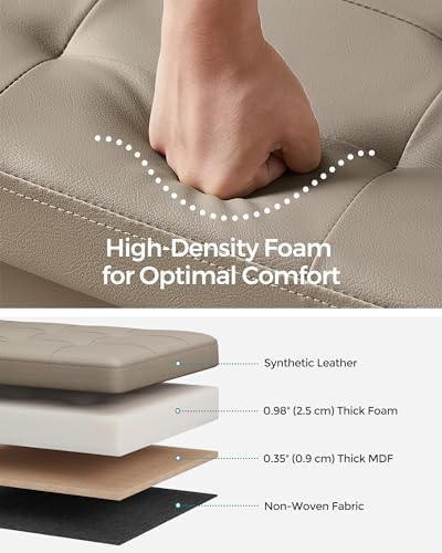 SONGMICS 30 Inches Folding Storage Ottoman Bench - Image 4