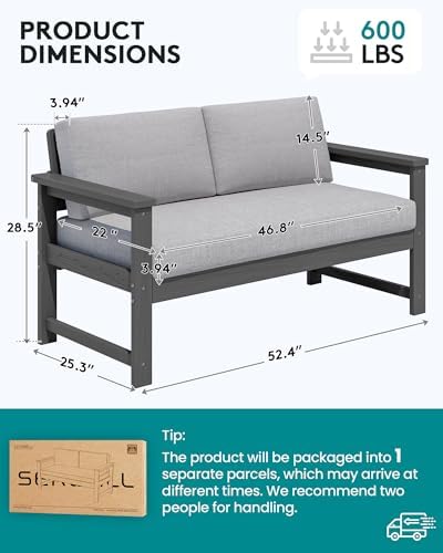 SERWALL HDPE Outdoor Loveseat - Image 2