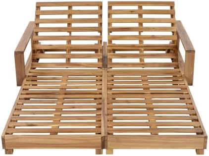 Christopher Knight Home Mari Acacia Wood Chaise Lounge Chair Outdoor, Spacious - Image 6