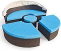 75" Outdoor Round Daybed Cover Replacement -4 Set- Wate Repellent & Fade by SOWINOS