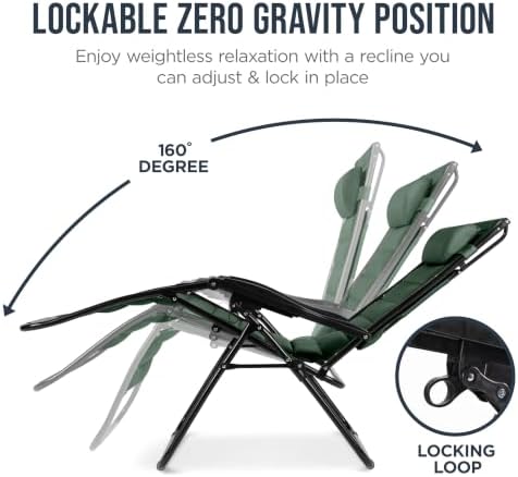 Best Choice Products Oversized Padded Zero Gravity Chair Recliner w/ Canopy - Image 7