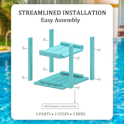 Adirondack Outdoor Side Table, Weather Resistant Easy Maintenance - Image 6