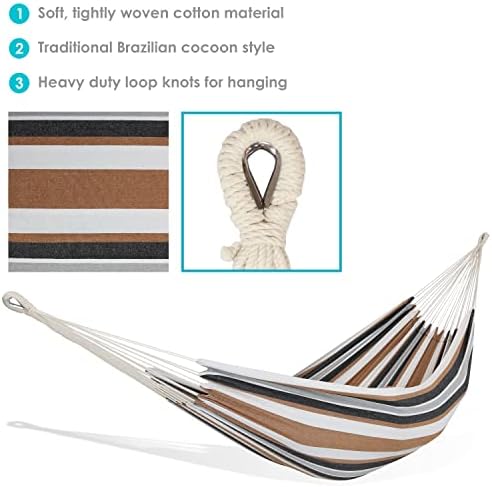 Sunnydaze Brazilian Double Hammock Without Stand, Calming Desert - Image 2