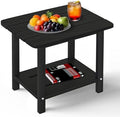 2-Tier Outdoor Side Table, HDPE Patio End Table by nevilywood