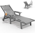 THOEOE Patio Chaise Lounge Chair, HDPE Lounge Chair Outdoor by THOEOE