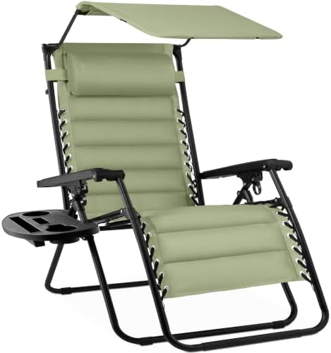 Best Choice Products Oversized Padded Zero Gravity Chair Recliner w/ Canopy by BestChoiceProducts