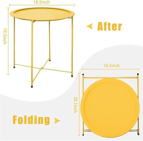 Small Side Table, Round End Table, Outdoor Side Table - Image 3