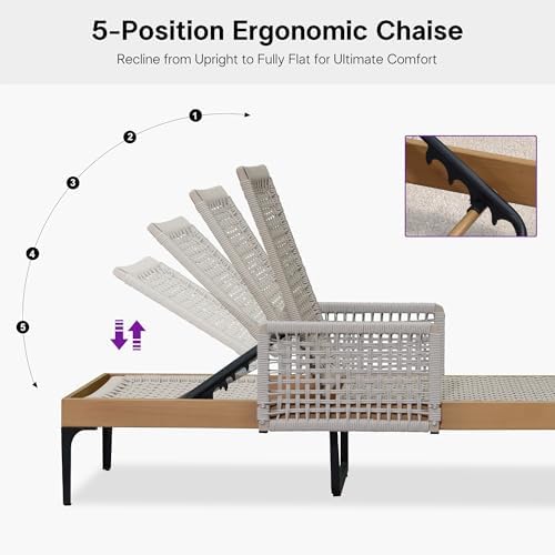 PURPLE LEAF Chaise Lounge 2 Pieces - Image 4