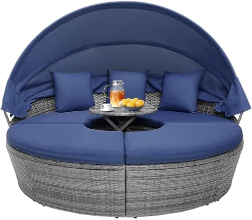 RELAX4LIFE Round Outdoor Daybed by RELAX4LIFE
