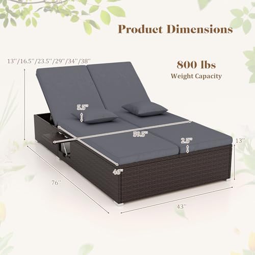 Tangkula Outdoor Rattan Daybed - Image 4