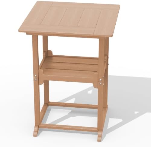 HDPE Outdoor Patio Bistro Square High Top Table, Bar Height by Suunyn