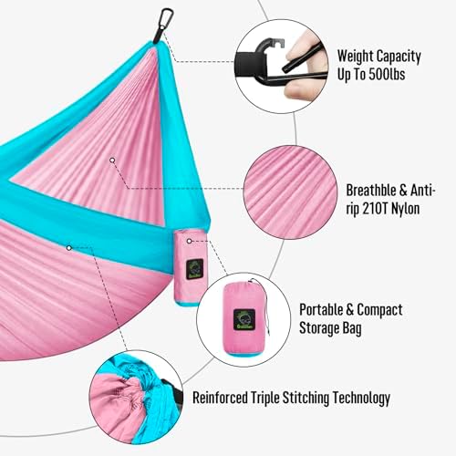 Grassman Camping Hammock Double & Single Portable Hammock - Image 4