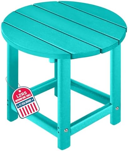 Round Adirondack Patio Side Table End Table, Outdoor Side Tables by LZRSPET