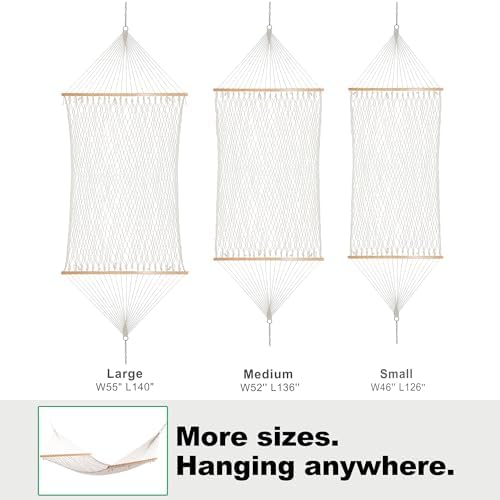 GAFETE Rope Hammock for Outside 2 Person - Image 6