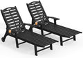 Lounge Chair Outdoor Set of 2, 5-Position Adjustable Patio Lounge Chairs by CIOKEA