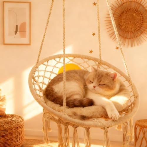 Goutime Hammock Swing Chair Macrame Boho Hanging Chairs - Image 5