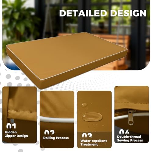 Outdoor Twin Porch Mattress Cover Waterproof, 6inch Outdoor Mattress Cover - Image 2